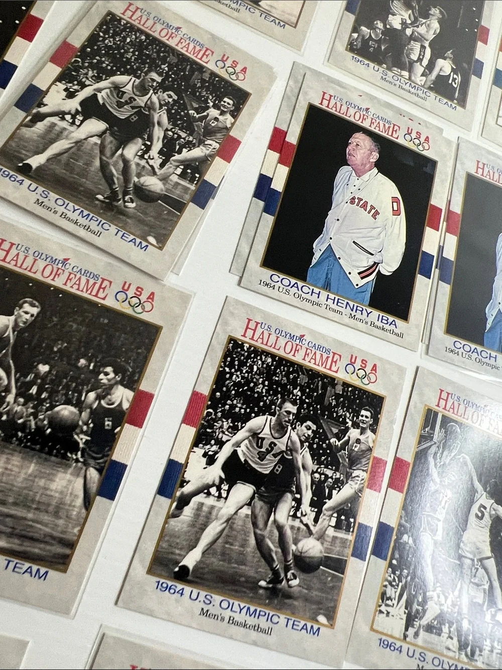 50+ Vintage US Olympics Basketball Hall of Fame Trading Cards